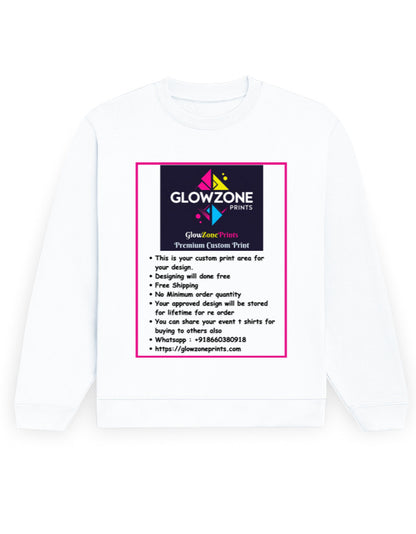 Unisex Sweatshirt | UH26 (Custom Print) White GlowZonePrints