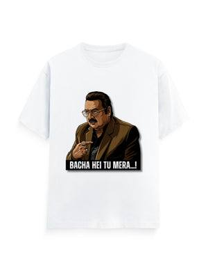 Unisex Crew T-Shirt - Dhurandhar (E) White GlowZonePrints