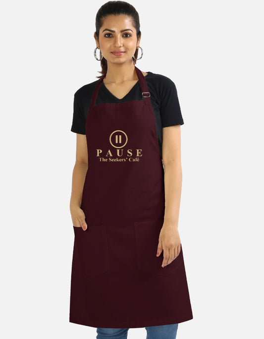 Kitchen Apron – Pause: The Seekers' Cafe Maroon Standard GlowZonePrints