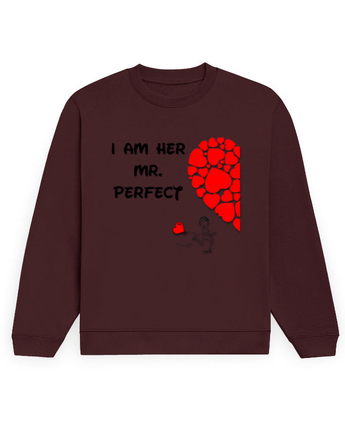 Unisex Sweatshirt - Mr Perfect Maroon GlowZonePrints