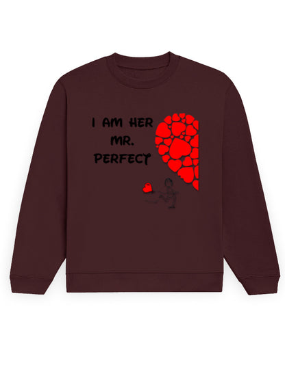 Unisex Sweatshirt - Mr Perfect Maroon GlowZonePrints