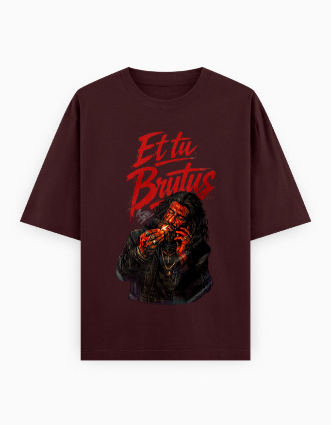 Unisex Oversized Classic T-Shirt – Dhurandhar - Limited Edition Maroon GlowZonePrints