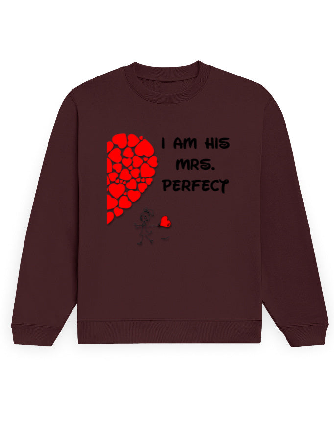 Unisex Sweatshirt - Mrs Perfect Maroon GlowZonePrints