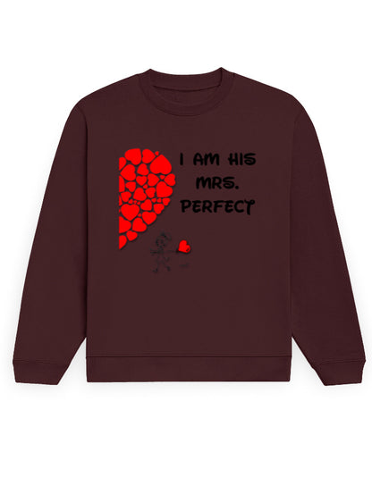 Unisex Sweatshirt - Mrs Perfect Maroon GlowZonePrints