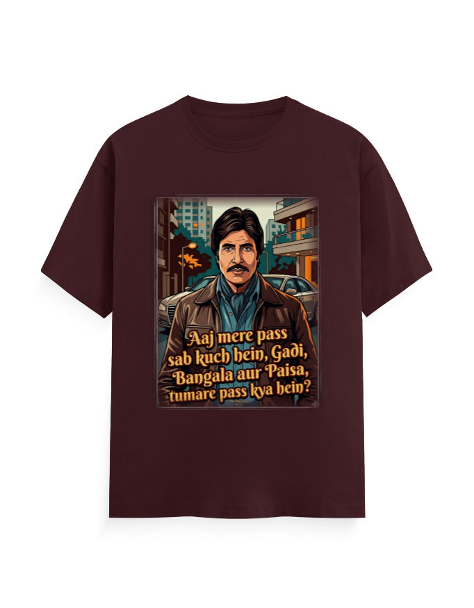 Unisex Classic Crew T-Shirt - Dewaar 1975 Maroon GlowZonePrints