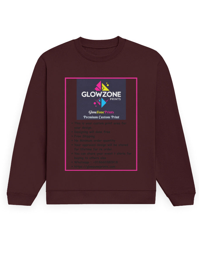 Unisex Sweatshirt | UH26 (Custom Print) Maroon GlowZonePrints