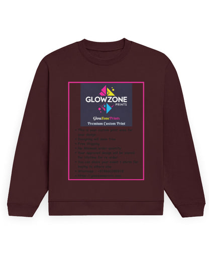 Unisex Sweatshirt | UH26 (Custom Print) Maroon GlowZonePrints