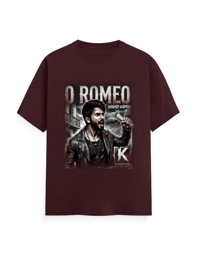 Unisex Classic Crew T-Shirt - O Romeo-Retro Maroon GlowZonePrints