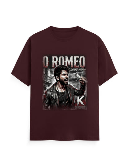 Unisex Classic Crew T-Shirt - O Romeo-Retro Maroon GlowZonePrints