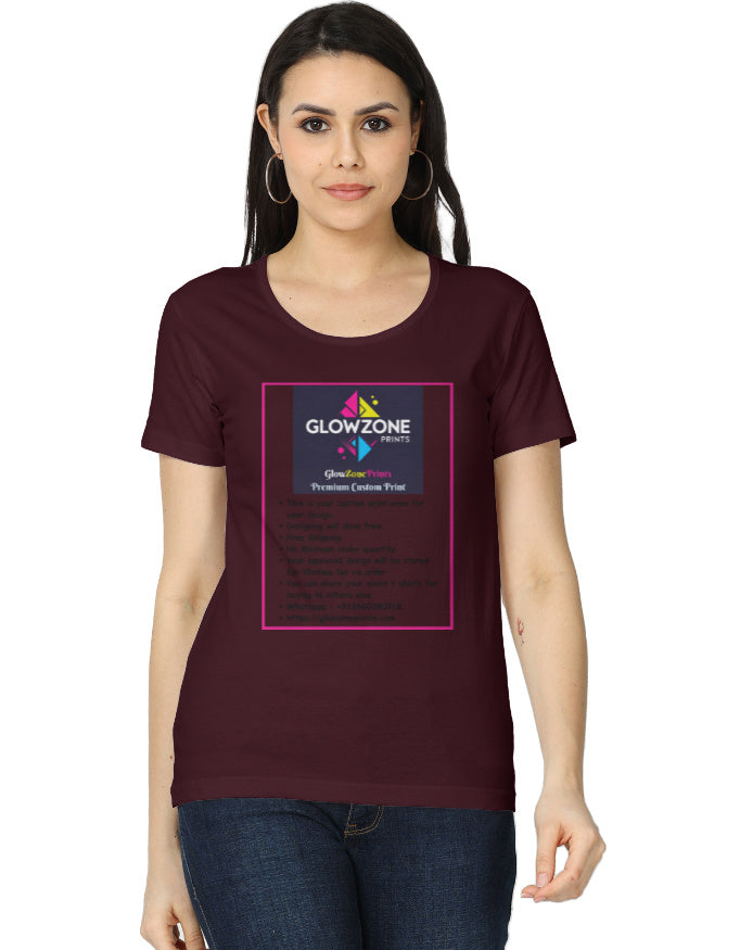 Women's Classic T-Shirt | (Custom Print) -1 Maroon GlowZonePrints