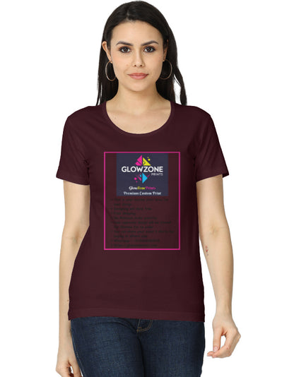 Women's Classic T-Shirt | (Custom Print) -1 Maroon GlowZonePrints
