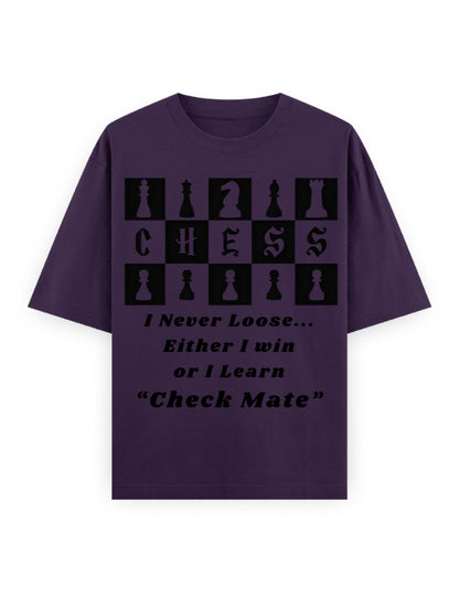 Unisex Oversized Classic T-Shirt – Chess (Black Edition) Purple GlowZonePrints