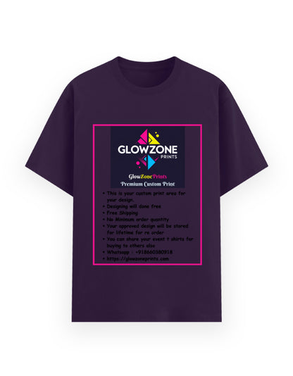 Unisex Basic T-Shirt | UB73 (Custom Print) Purple GlowZonePrints
