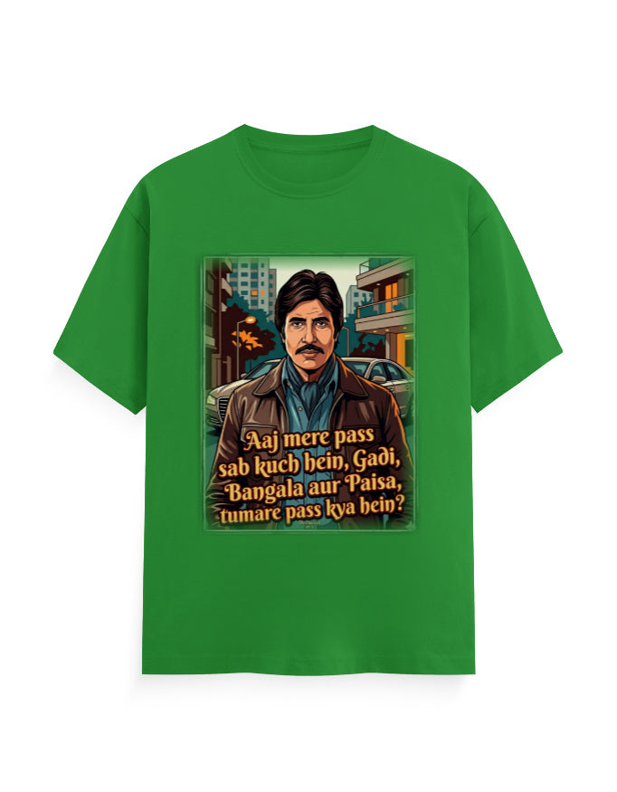 Unisex Classic Crew T-Shirt - Dewaar 1975 Flag Green GlowZonePrints