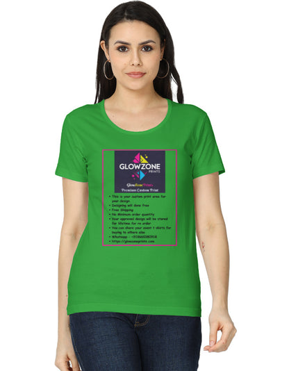 Women's Classic T-Shirt | (Custom Print) -1 Flag Green GlowZonePrints