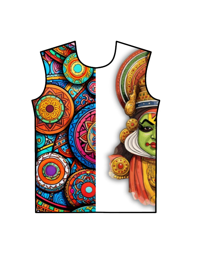 Yakshagana Unisex AOP T-Shirt GlowZonePrints