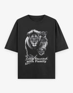 Oversized Classic T-Shirt – Life Is Beautiful with Family Black GlowZonePrints