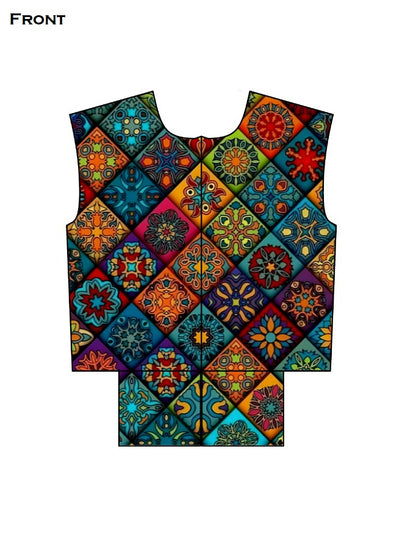 Geometric Design Women's AOP Bomber Jacket GlowZonePrints