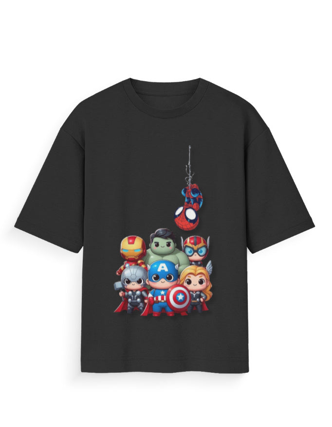Unisex Standard T-Shirt - Cute Avengers Black GlowZonePrints