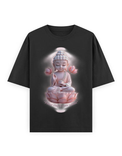 Peace Oversized T-Shirt | BP01 Black GlowZonePrints