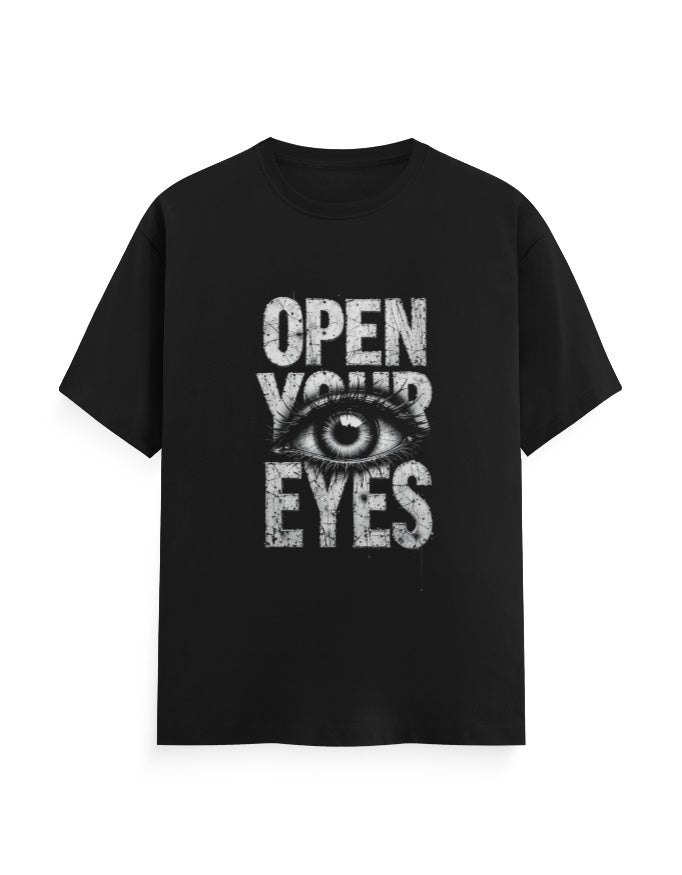 Open Your Eyes T Shirt Black GlowZonePrints