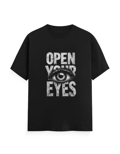 Open Your Eyes T Shirt Black GlowZonePrints