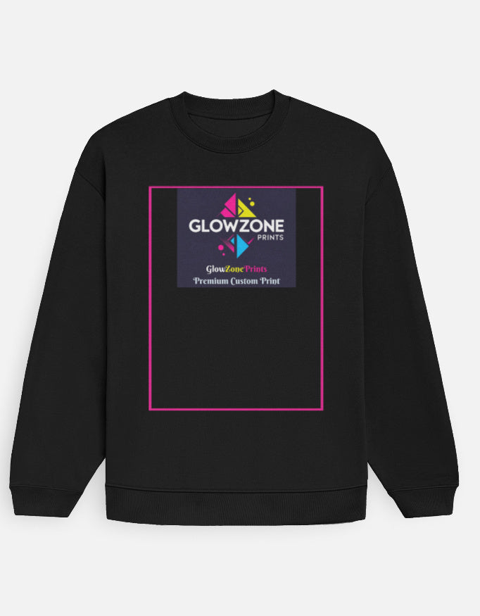 Unisex Oversized Sweatshirt | UH35 (Custom Print) Black GlowZonePrints