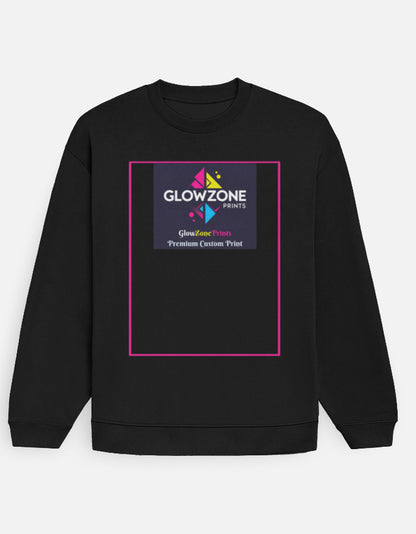 Unisex Oversized Sweatshirt | UH35 (Custom Print) Black GlowZonePrints