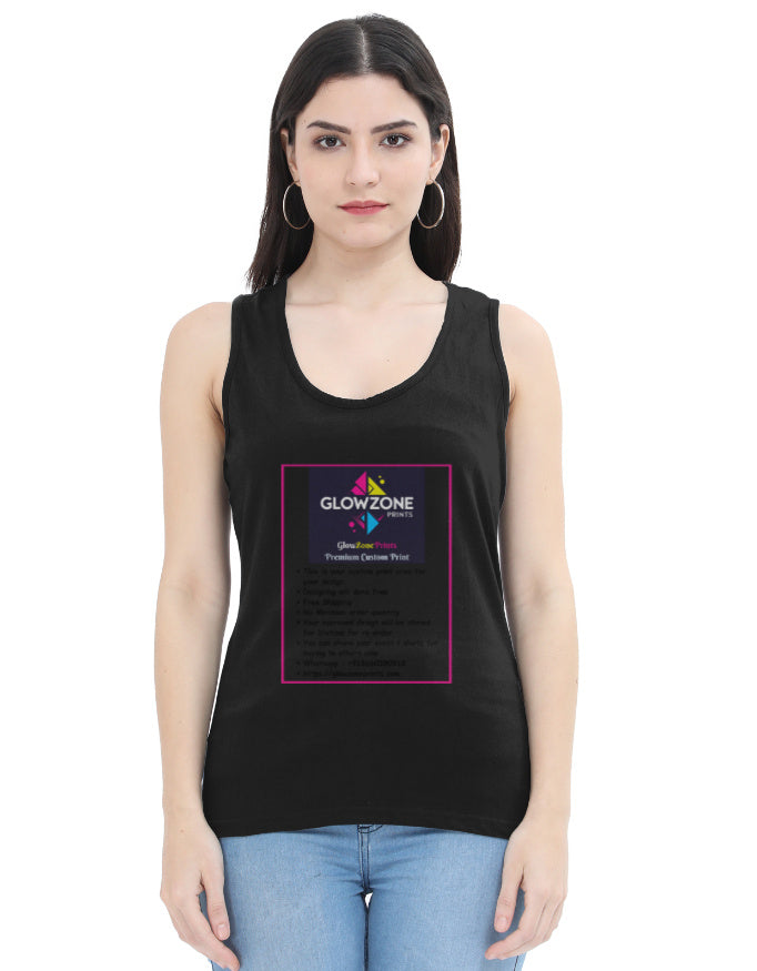 Women's Tank Top | FT37 (Custom Print) Black GlowZonePrints
