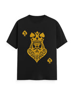 Unisex Classic Crew T-Shirt – Card King heart Black GlowZonePrints