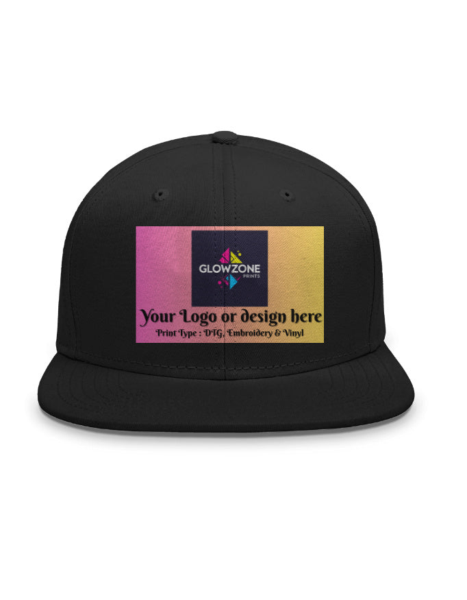Unisex Snapback Cap | SB30 (Custom Print) Black Standard GlowZonePrints