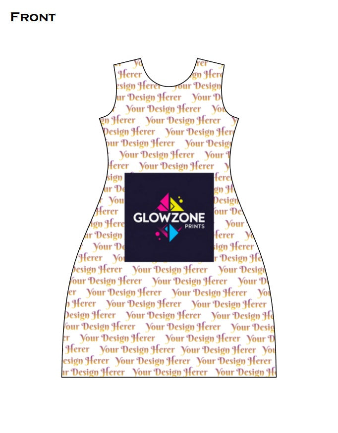 Custom AOP (All Over Print) A line Dress GlowZonePrints