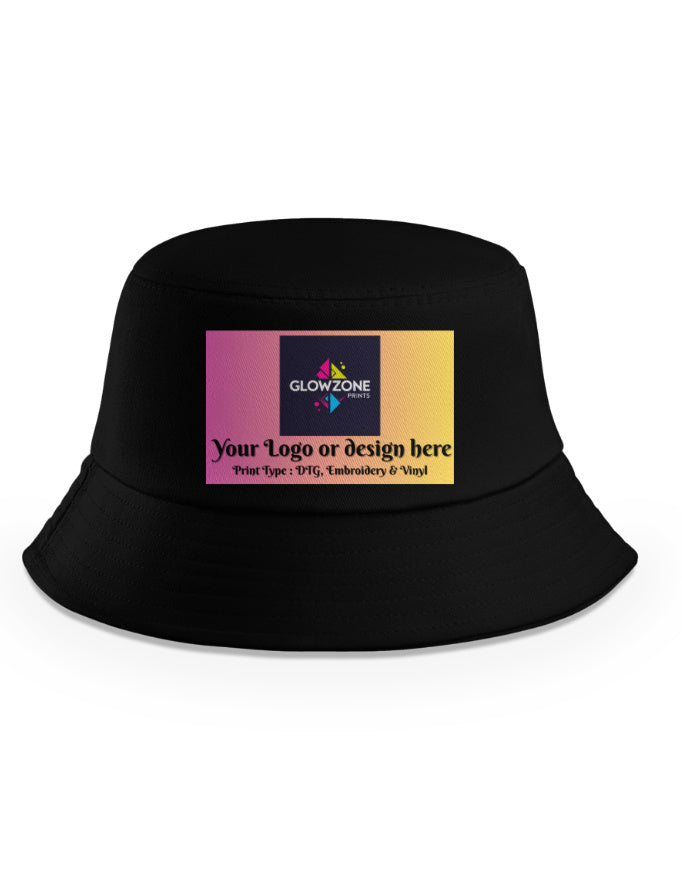 Unisex Classic Bucket Hat | BH35 (Custom Print) Black Standard GlowZonePrints