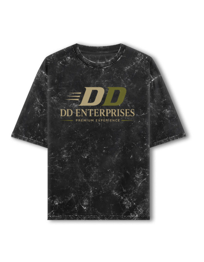 Acid Washed Oversized Tee - DD Enterprises Black Generic