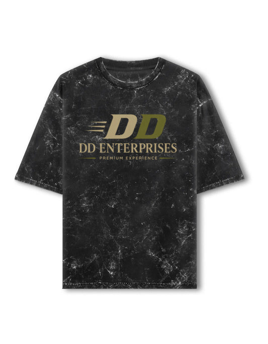 Acid Washed Oversized Tee - DD Enterprises Black GlowZonePrints