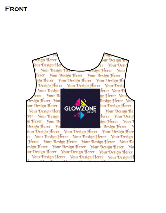 Custom AOP (All Over Print) Crop Top GlowZonePrints