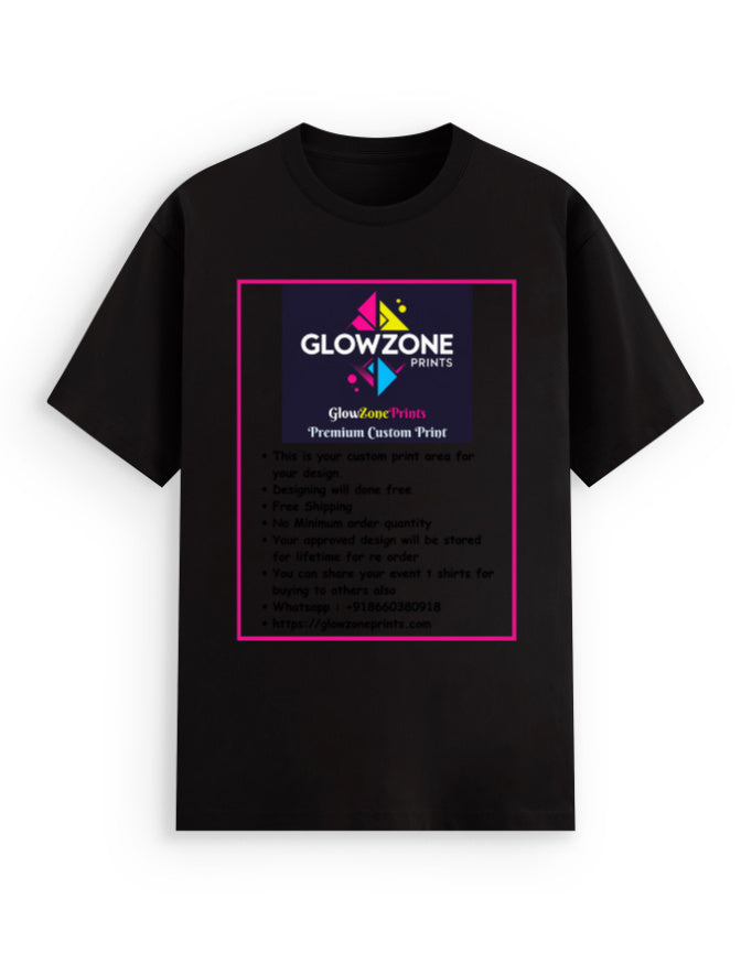 Unisex Stretch T-shirt | UC48 (Custom Print) Black GlowZonePrints