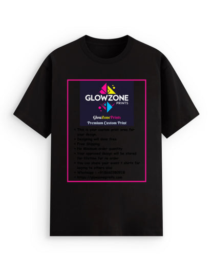 Unisex Stretch T-shirt | UC48 (Custom Print) Black GlowZonePrints