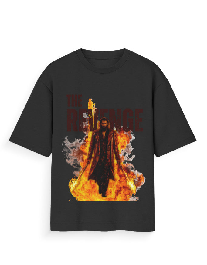 Unisex Oversized Standard T-Shirt – Dhurandhar - Revenge Black GlowZonePrints
