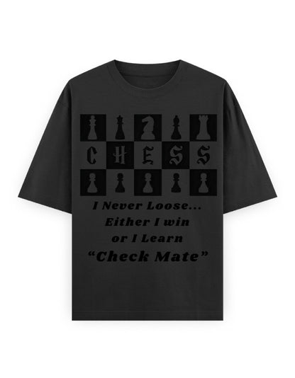 Unisex Oversized Classic T-Shirt – Chess (Black Edition) Black GlowZonePrints