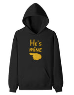 Unisex Pullover Hoodie - He's Mine Black GlowZonePrints