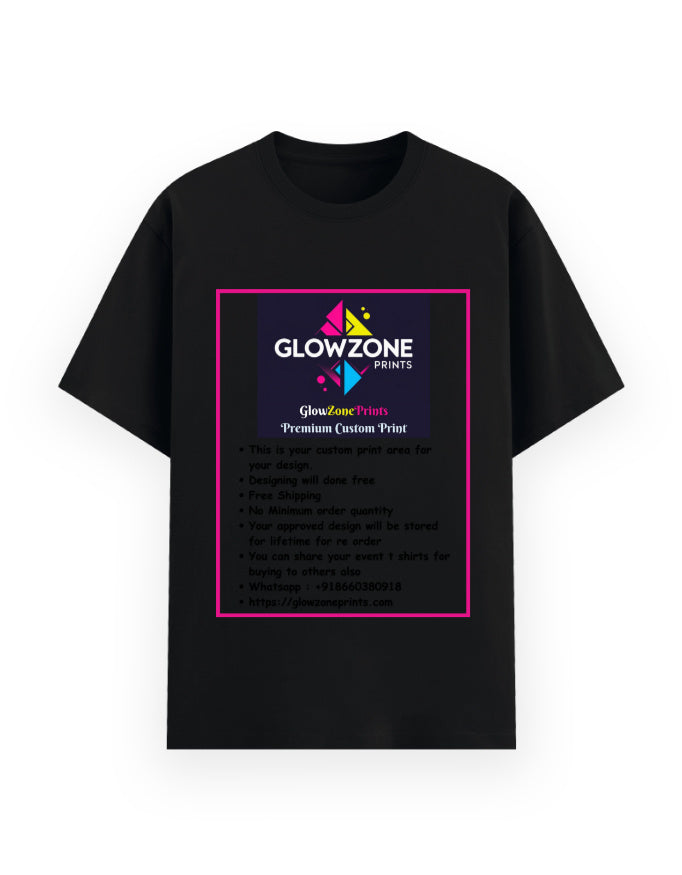 Unisex Basic T-Shirt | UB73 (Custom Print) Black GlowZonePrints