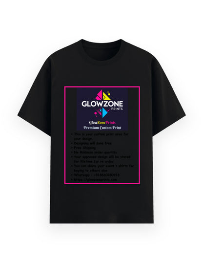Unisex Basic T-Shirt | UB73 (Custom Print) Black GlowZonePrints