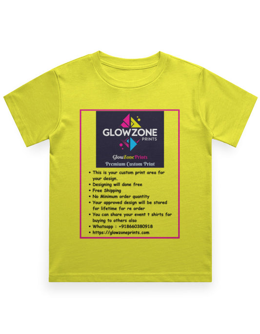 Boy's Crew Neck T-Shirt | UC21 (Custom Print)-2 New Yellow GlowZonePrints