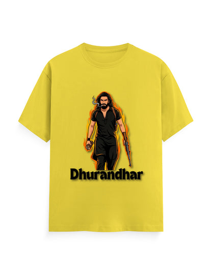 Unisex Crew T-Shirt - Dhurandhar(A) New Yellow GlowZonePrints