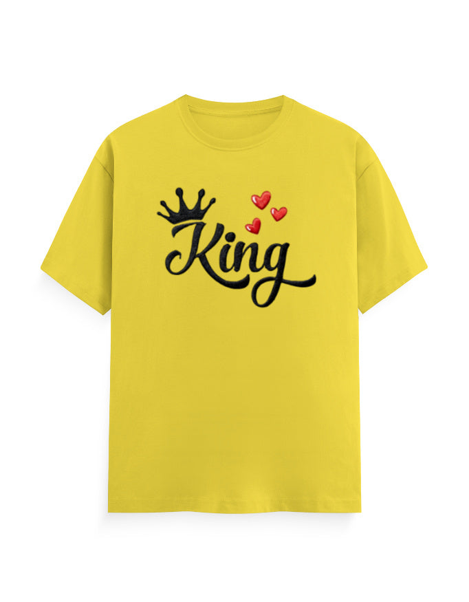 Unisex Classic Crew T-Shirt - King - Embroidery New Yellow GlowZonePrints