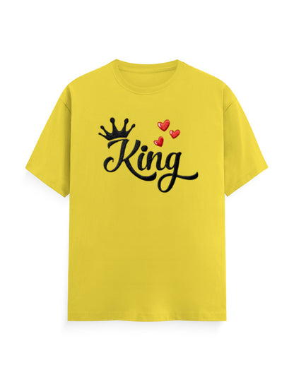 Unisex Classic Crew T-Shirt - King - Embroidery New Yellow GlowZonePrints
