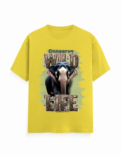 Unisex Classic Crew T-Shirt – Conserve Wild Life New Yellow GlowZonePrints