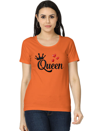 Women's Classic T-Shirt - Queen - Embroidery Edition Orange GlowZonePrints