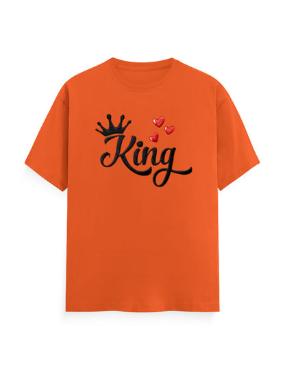 Unisex Classic Crew T-Shirt - King - Embroidery Orange GlowZonePrints